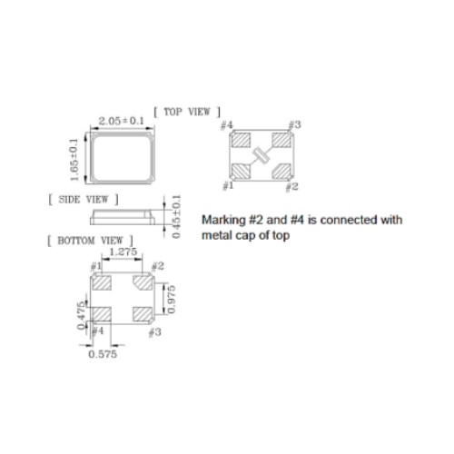 SMD2016 Crystal Unit