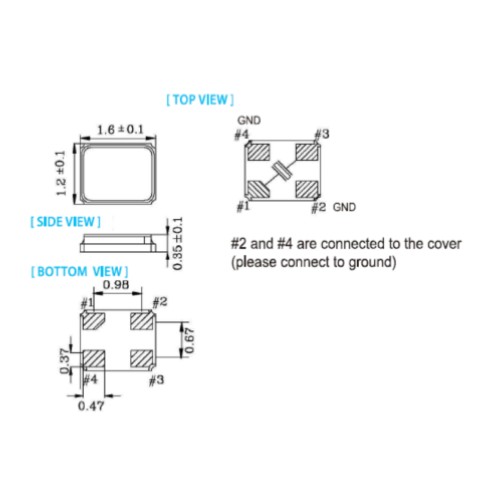 SMD1612 Crystal Unit