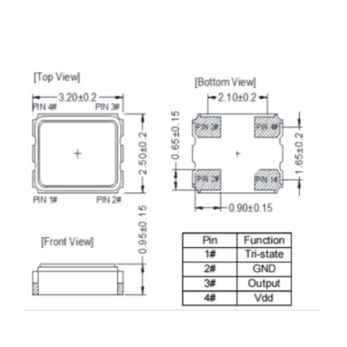 SMD3225 Crystal Oscillator