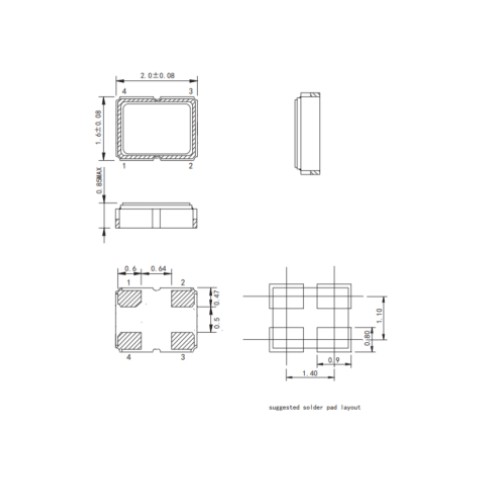 SMD2016 32.768kHz Crystal Oscillator