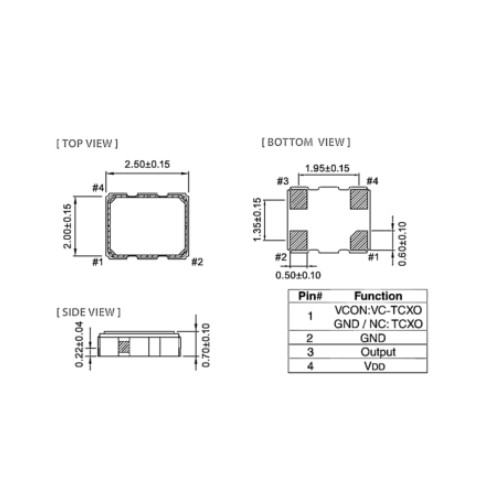 SMD2520 VCTCXO