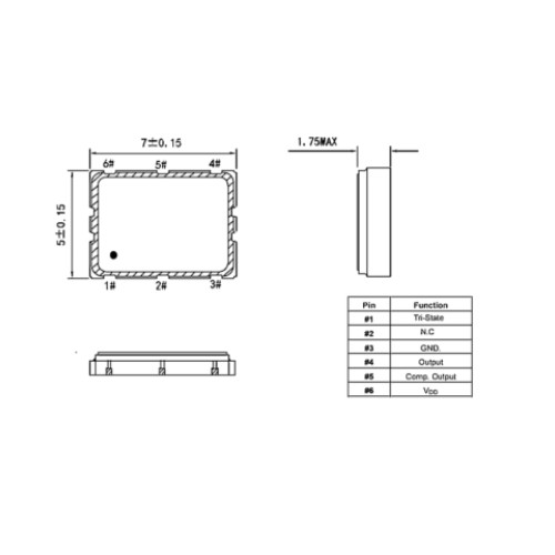 SMD7050 LVDS Output Surface Mount VCTCXO