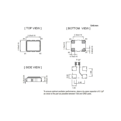 SMD3225 VCTCXO 16.8MHz ±0.5ppm High-Precision Temperature Compensated Crystal Oscillator