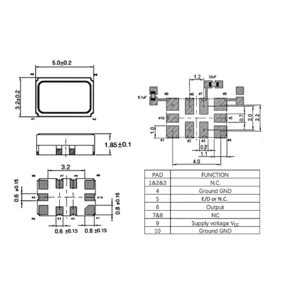 20 mhz tcxo SMD5032