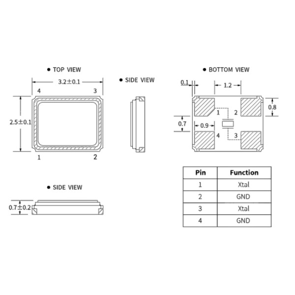 SMD3225 Crystal Unit