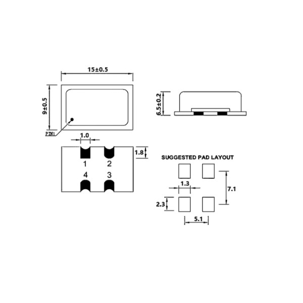 SMD 15*9 100MHz VCXO